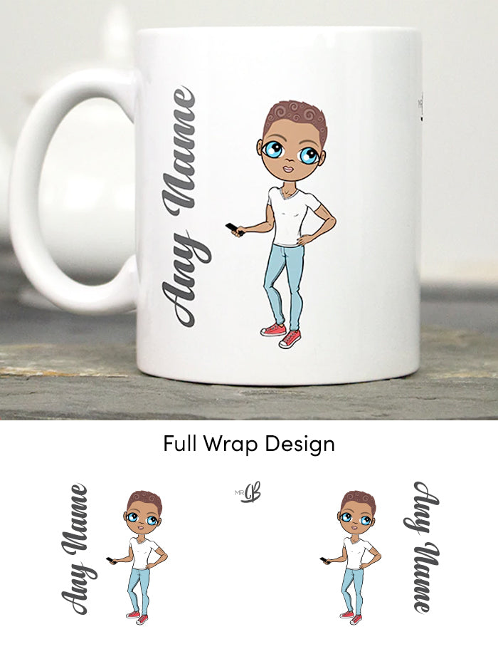 Personalised Popmoji Mens White Mug