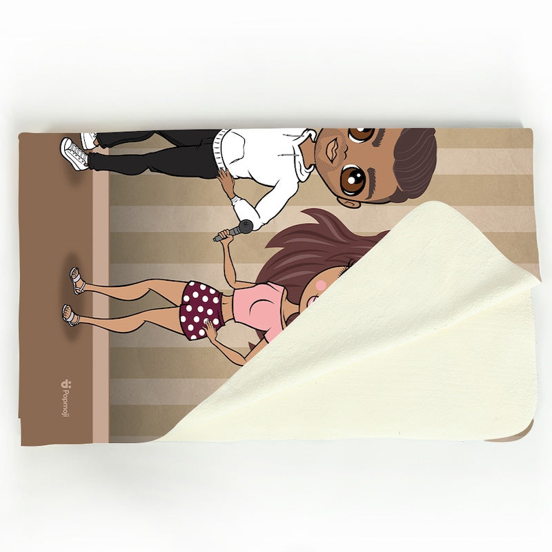 Multi Character Home Sweet Home Family Of 3 Fleece Blanket - Image 3