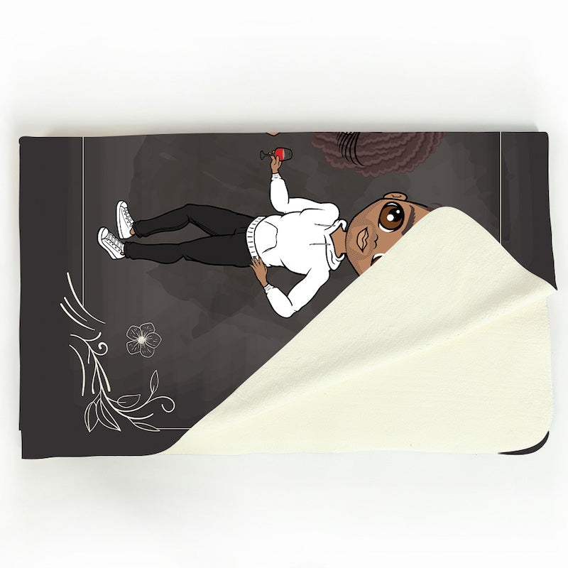 Multi Character Couples Mr And Mrs Fleece Blanket - Image 3