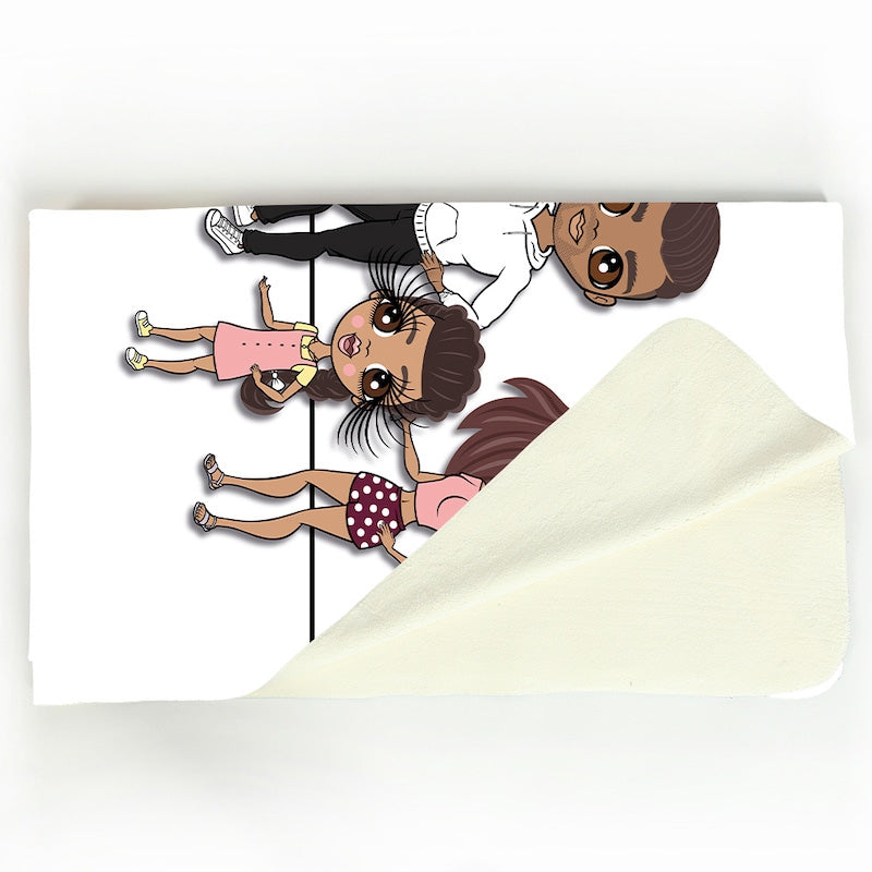 Multi Character Street Sign Family of 4 Fleece Blanket - Image 3